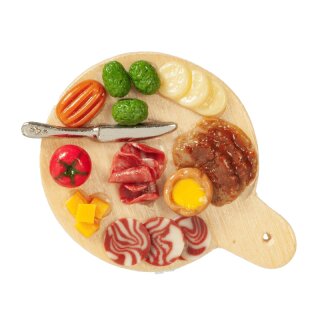 Brett mit Wurst und Käse Brotzeit